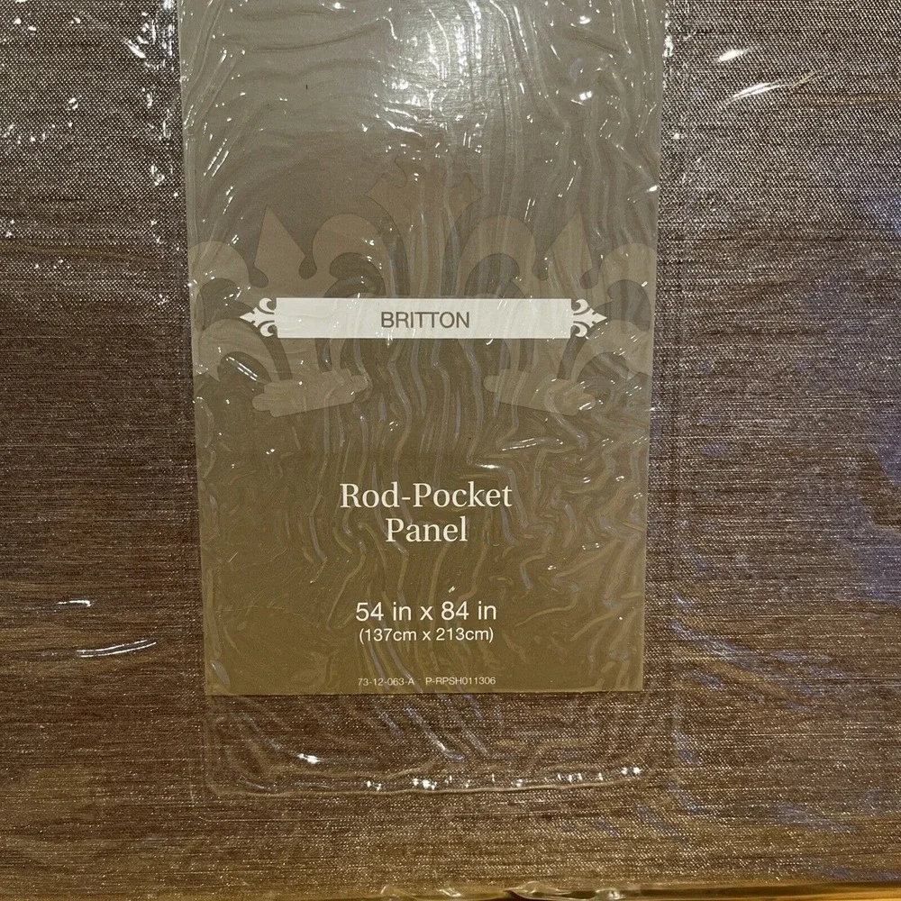 JCP Royal Velvet Britton Panel Curtain Portable Mushroom Brown 54